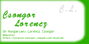 csongor lorencz business card